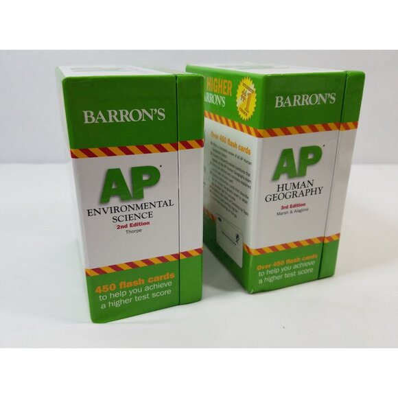 Barron's AP Human Geography  & Enviromental Science Flash Cards 450+ Cards - Picture 4 of 7